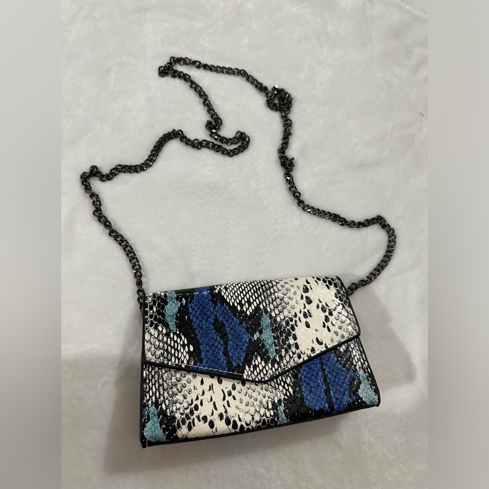 Blue and Black Chain Bag